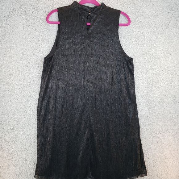 Marina Black A-Line Chiffon Sparkle Evening Cocktail Wedding Dress Sz 14 - Picture 6 of 11